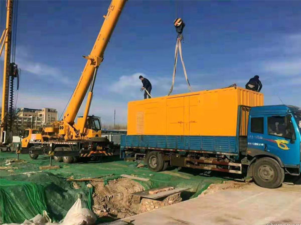 东营万科工程建设租赁一台大型静音发电